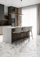 Кварц-виниловая плитка 33/42 Камень клеевой Мрамор Калакатта 48105-02 фаска 606x303 2.5мм Fargo