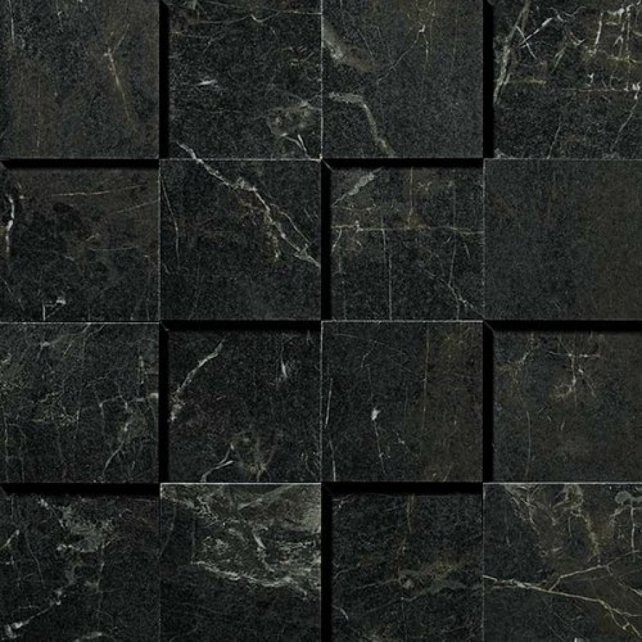 Плитка Atlas Concorde Marvel Noir St.Laurent Mosaico 3D Плитка Atlas Concorde Marvel Noir St.Laurent Mosaico 3D