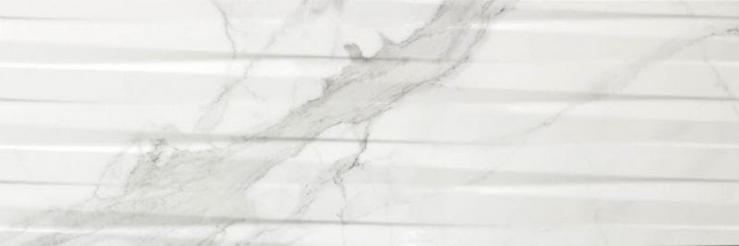 Плитка 90x30 настенная Rlv Statuario Mate рельефная матовая белый Cifre Плитка 90x30 настенная Rlv Statuario Mate рельефная матовая белый Cifre