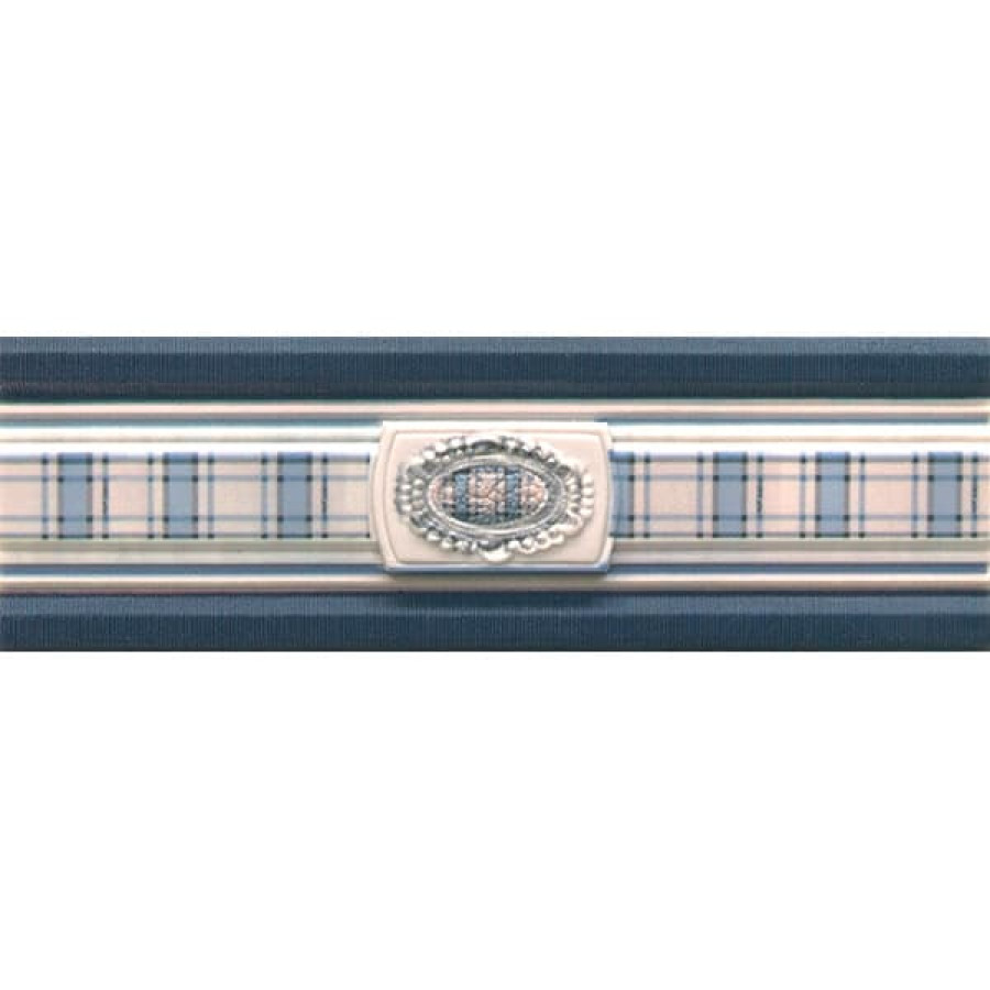 Плитка бордюр 25x8 Cenefa Lining Blue рельефная матовая голубой Cifre Плитка бордюр 25x8 Cenefa Lining Blue рельефная матовая голубой Cifre
