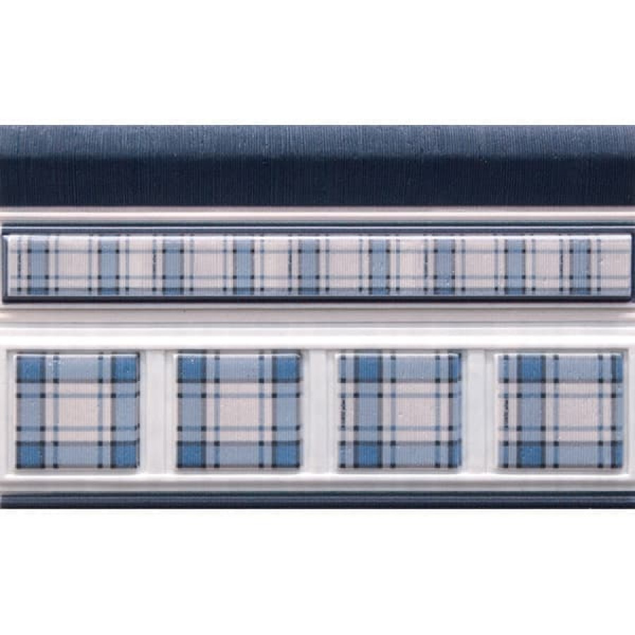 Плитка 25x15 Zocalo Lining Blue рельефная матовая голубой Cifre Плитка 25x15 Zocalo Lining Blue рельефная матовая голубой Cifre