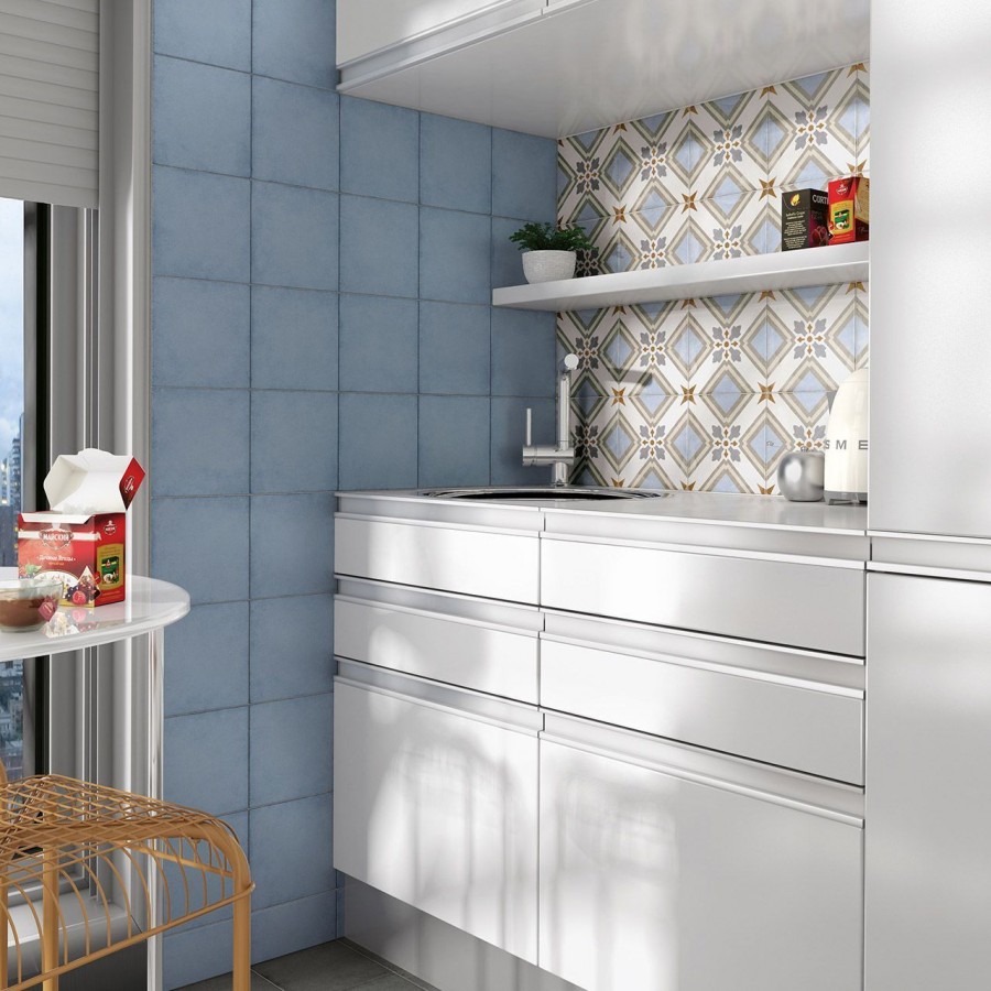 Керамогранит 20x20 Sky Blue Matt Art Nouveau матовая, неполированная голубой бетон Equipe Керамогранит 20x20 Sky Blue Matt Art Nouveau матовая, неполированная голубой бетон Equipe