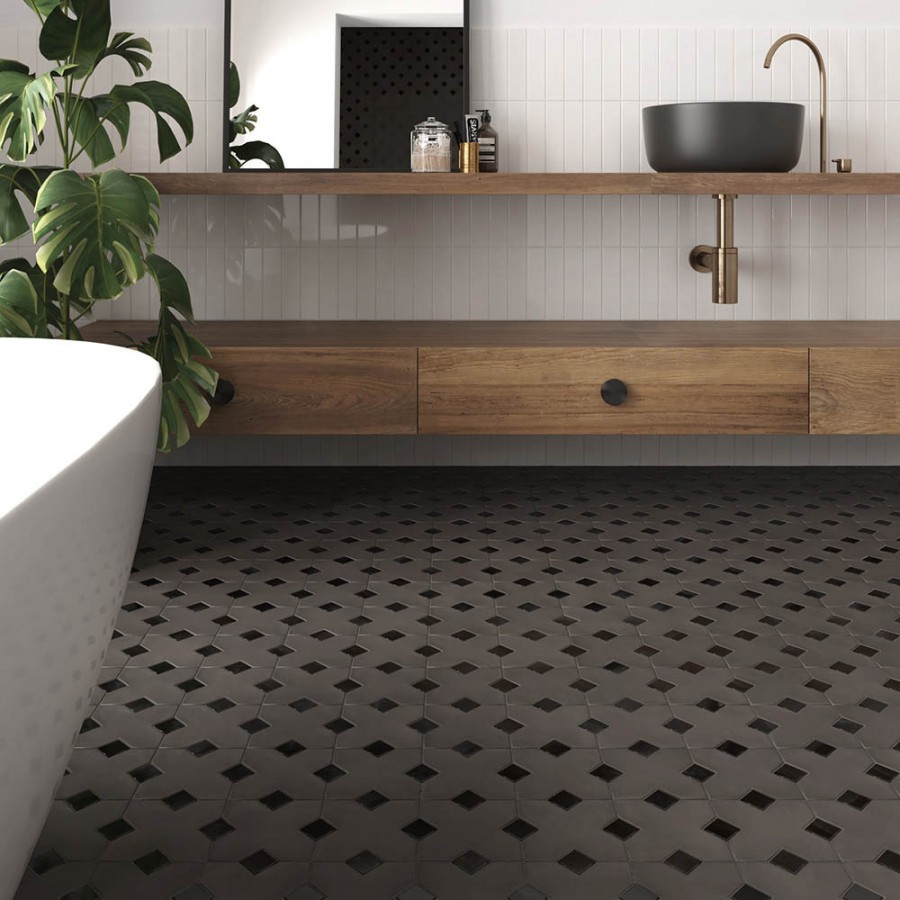 Керамогранит 3x3 Taco Black Hat Matt Kasbah матовая черный 9мм Equipe Керамогранит 3x3 Taco Black Hat Matt Kasbah матовая черный 9мм Equipe