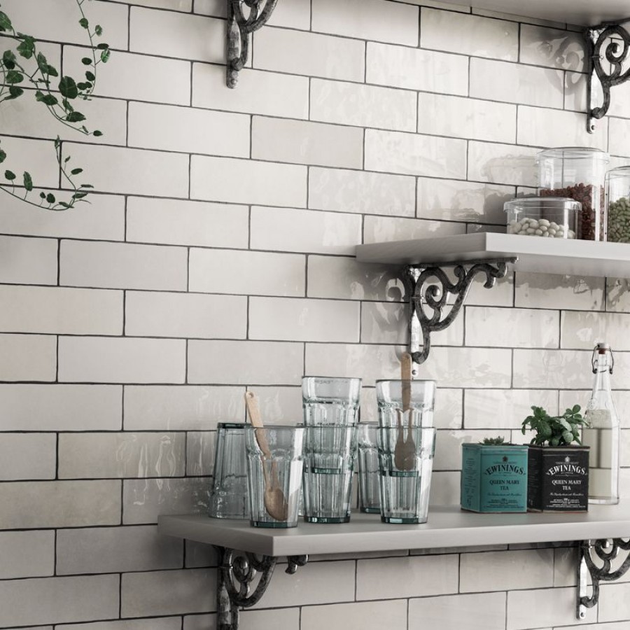 Плитка 20x5 White Artisan глянцевая белый камень Equipe Плитка 20x5 White Artisan глянцевая белый камень Equipe