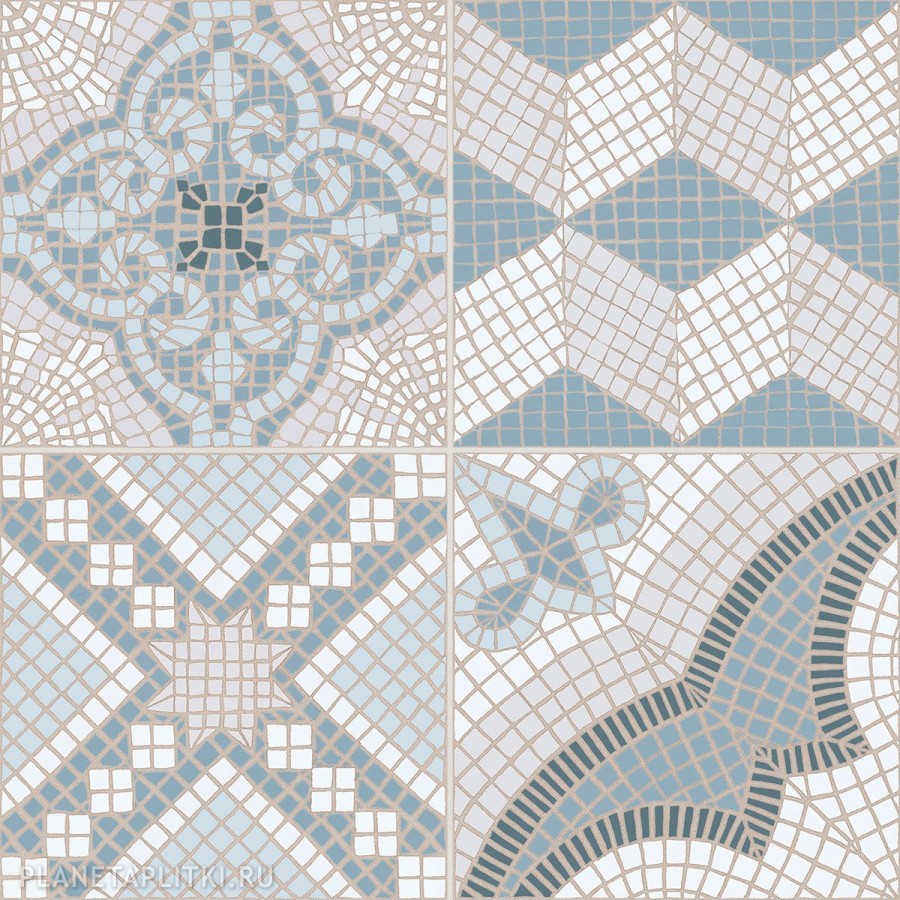 Керамогранит 33x33 7.5мм Tessela Blue матовая Gayafores Керамогранит 33x33 7.5мм Tessela Blue матовая Gayafores