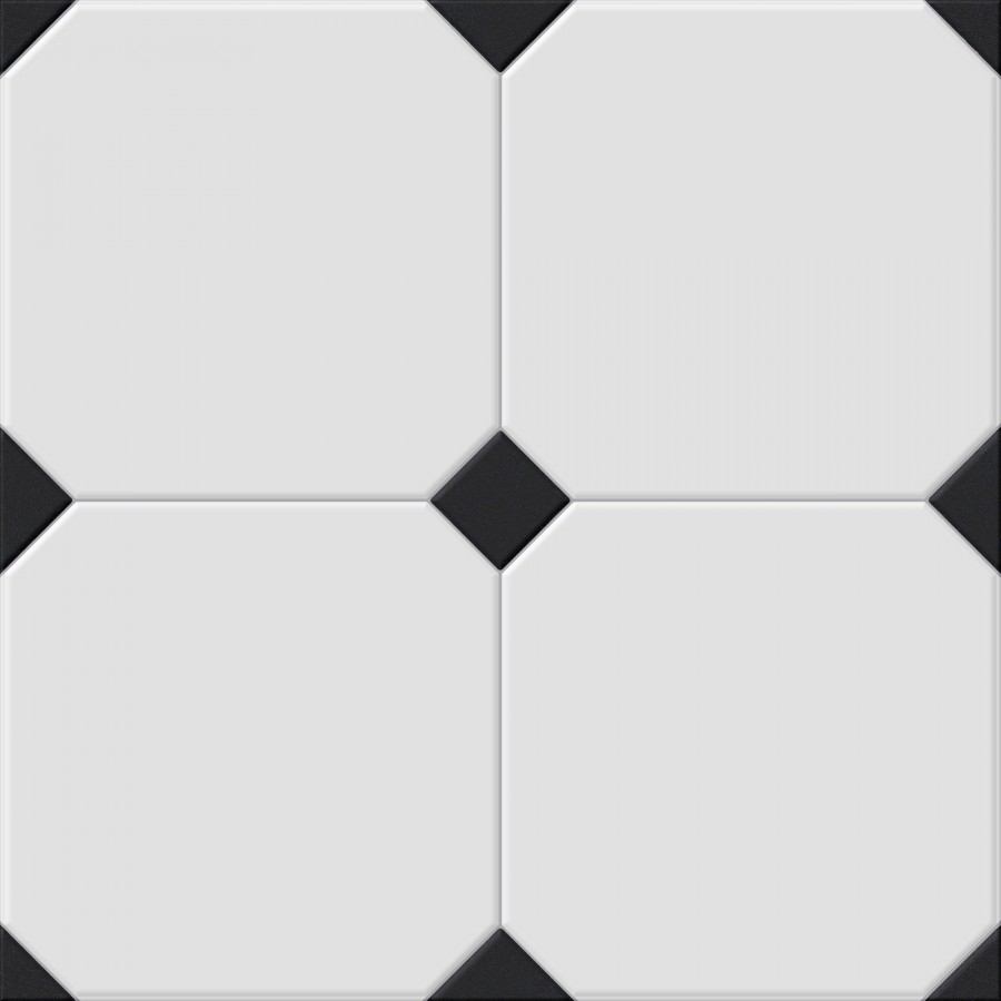 Плитка 58x58 Бетера черно-белый матовая El Molino Плитка 58x58 Бетера черно-белый матовая El Molino