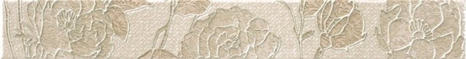 Плитка Aura Cenefa Fleurs Beige 7.5х59.34 глянцевая Rocersa Плитка Aura Cenefa Fleurs Beige 7.5х59.34 глянцевая Rocersa