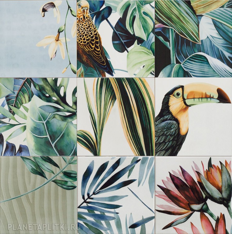 Плитка настенная 20x20 Decor Tikida сатинированная Mainzu Плитка настенная 20x20 Decor Tikida сатинированная Mainzu