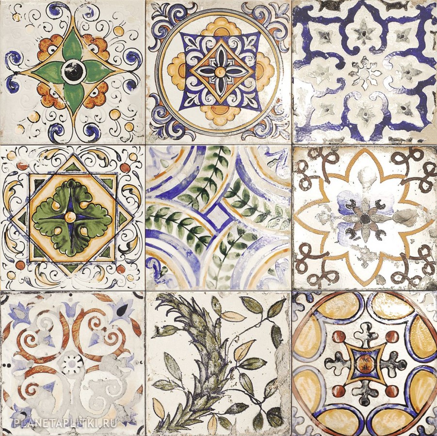 Плитка настенная 20x20 7.4мм Maiolica Centro Mix глянцевая Mainzu Плитка настенная 20x20 7.4мм Maiolica Centro Mix глянцевая Mainzu