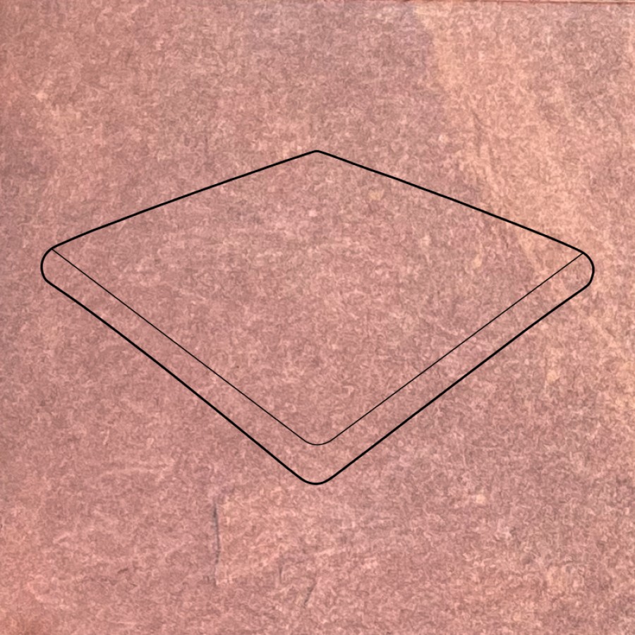 Ступень 33x33 Gres de Aragon Esquina Tatra Rojo Ступень 33x33 Gres de Aragon Esquina Tatra Rojo