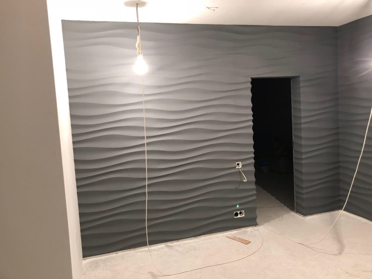 3d панели для стен волна