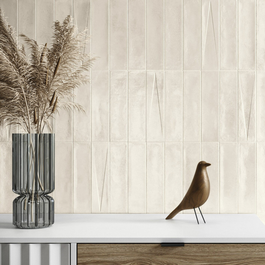 Плитка 25x6 Decor Sand Glossy Bari глянцевая бежевый однотонный 9мм Harmony Плитка 25x6 Decor Sand Glossy Bari глянцевая бежевый однотонный 9мм Harmony