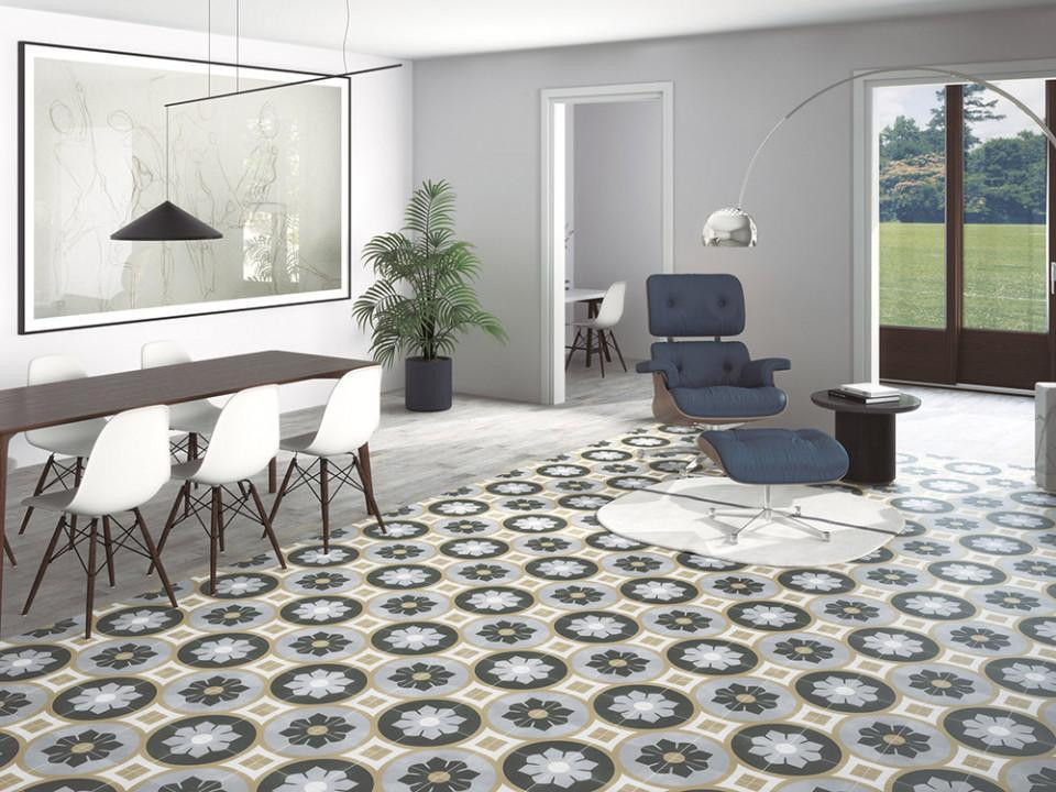 Керамогранит 20x20 Bloom Blue Mat Aruba матовая бежевый орнамент Harmony Керамогранит 20x20 Bloom Blue Mat Aruba матовая бежевый орнамент Harmony