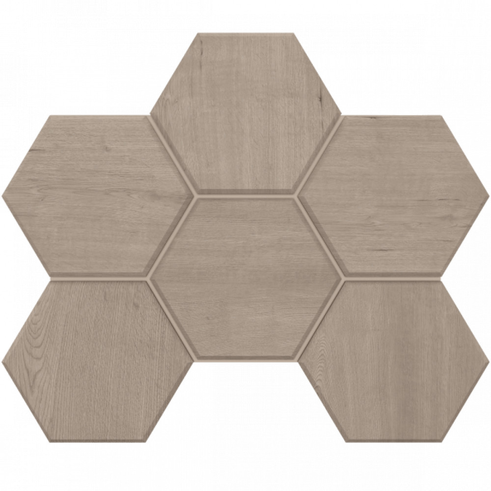 Плитка Estima мозаика 29x25 CW01 Hexagon неполированный серый