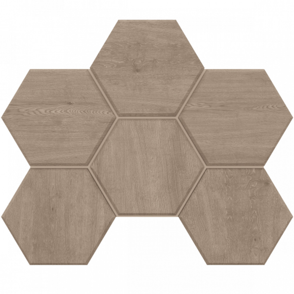 Плитка Estima мозаика 29x25 CW02 Hexagon неполированный серый