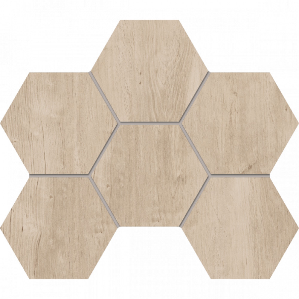 Плитка Estima мозаика 29x25 SF02 Hexagon неполированный белый