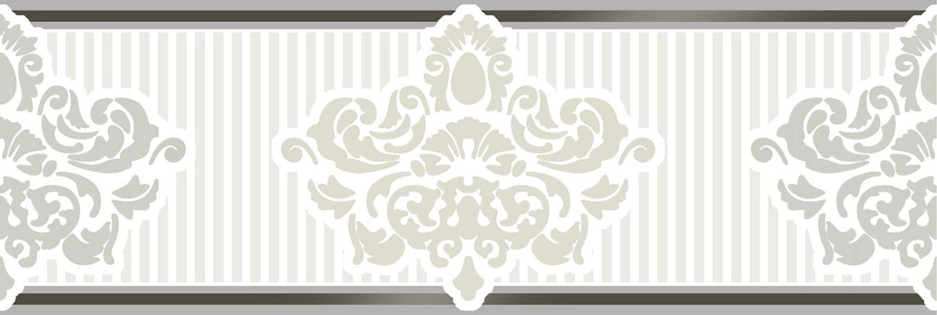 Плитка декор 30x9 906 бордюр 906V Valentino хромбелый глянцевая Eurotile Плитка декор 30x9 906 бордюр 906V Valentino хромбелый глянцевая Eurotile