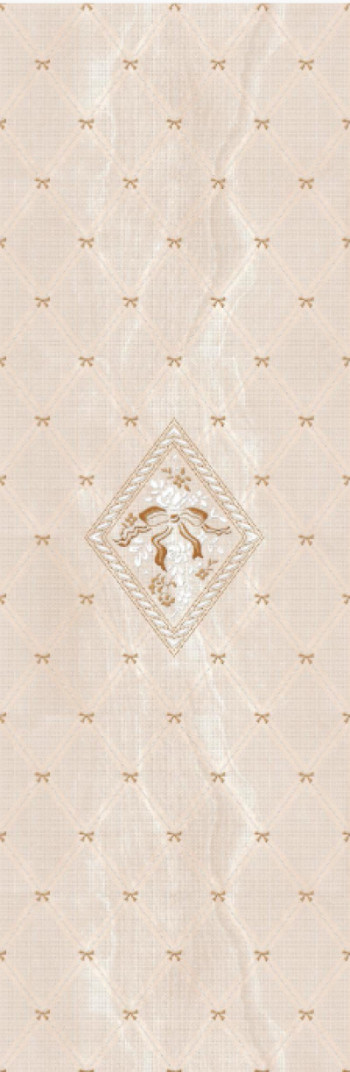 Плитка декор 90x30 бантик 765 Diana бежевый глянцевая 12мм Eurotile Плитка декор 90x30 бантик 765 Diana бежевый глянцевая 12мм Eurotile