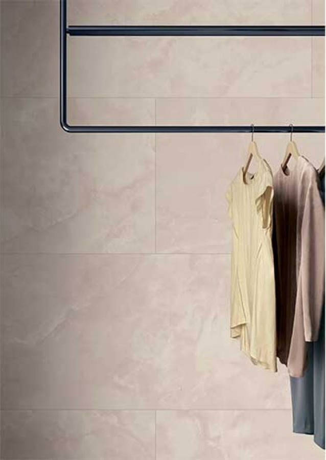 Керамогранит 120x60 Pink Onyx Luc Anima Futura глянцевая, полированная бежевый мрамор Caesar Керамогранит 120x60 Pink Onyx Luc Anima Futura глянцевая, полированная бежевый мрамор Caesar