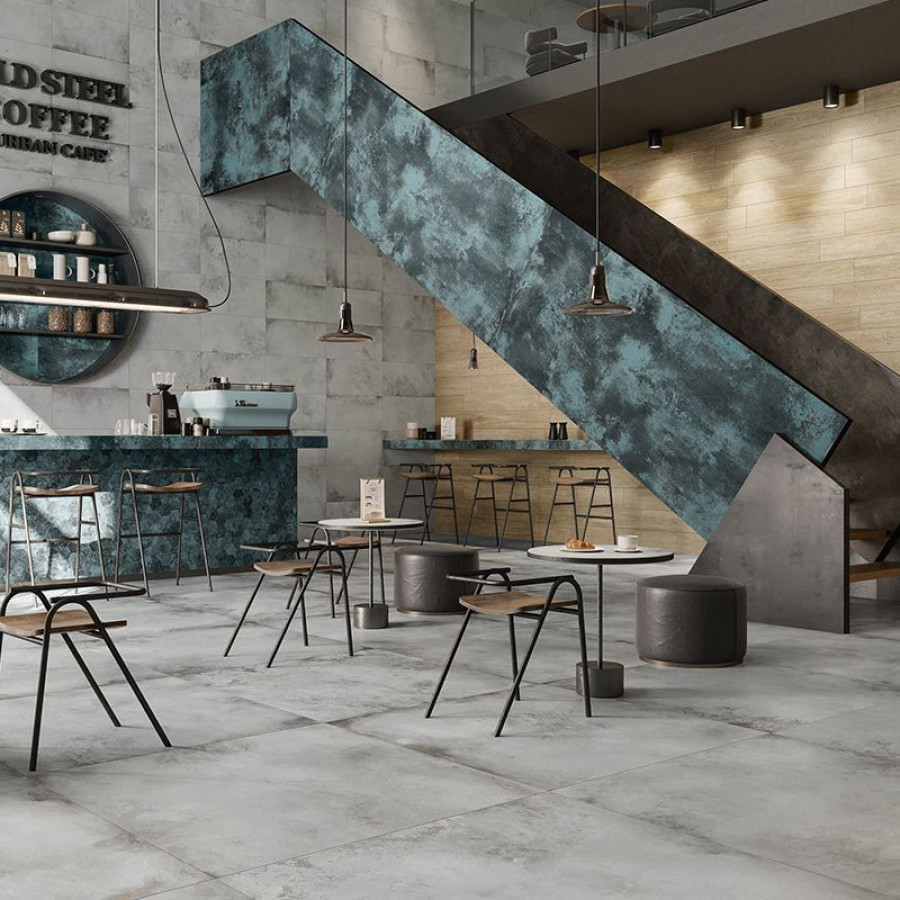 Керамогранит 120x120 Navy Rt Alchemy матовая сине-черный камень Caesar Керамогранит 120x120 Navy Rt Alchemy матовая сине-черный камень Caesar