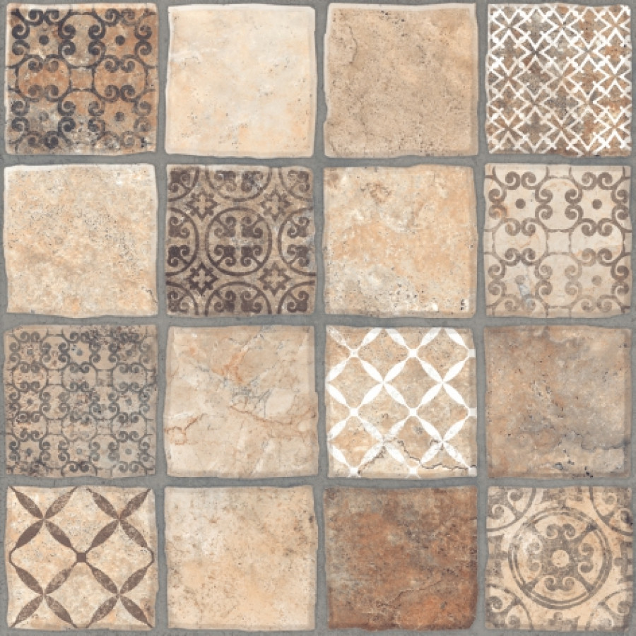 Керамогранит 40x40 Карфаген 3Д декорированный матовая бежевый Керамин Керамогранит 40x40 Карфаген 3Д декорированный матовая бежевый Керамин