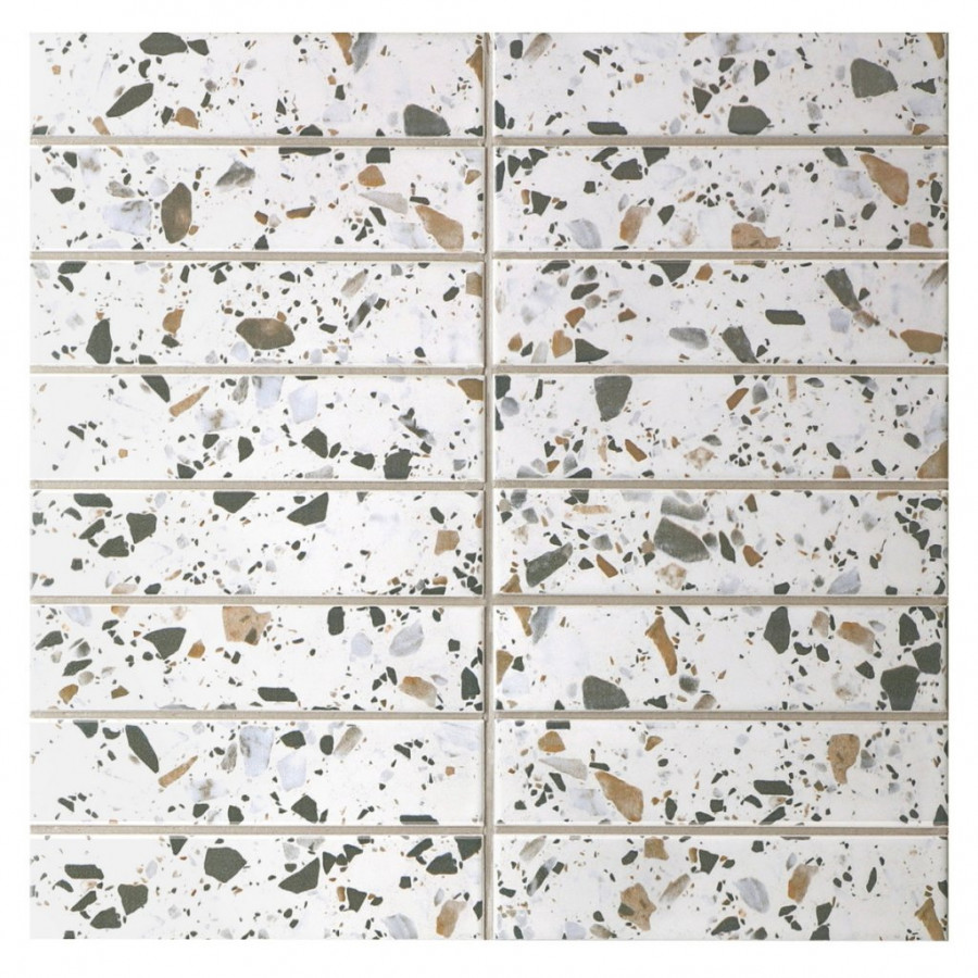 Мозаика 30x28 6мм Terrazzo Color 32.5*145 белый Bonaparte Мозаика 30x28 6мм Terrazzo Color 32.5*145 белый Bonaparte