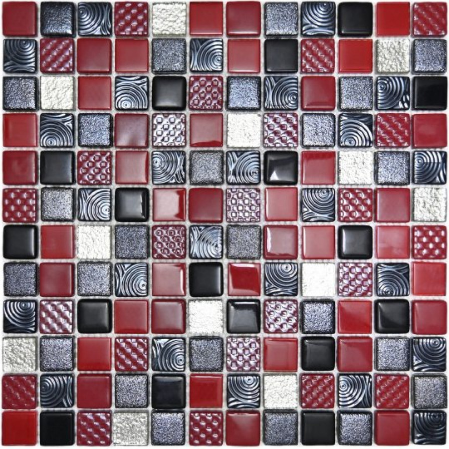 Мозаика 30x30 6мм Poker 6*23*23 красный Bonaparte Мозаика 30x30 6мм Poker 6*23*23 красный Bonaparte