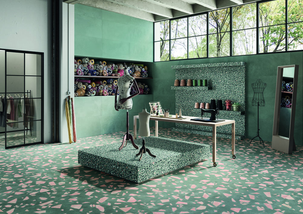 Керамогранит 120x60 Green Classic Medley матовая, неполированная зеленый камень 10мм Ergon Керамогранит 120x60 Green Classic Medley матовая, неполированная зеленый камень 10мм Ergon