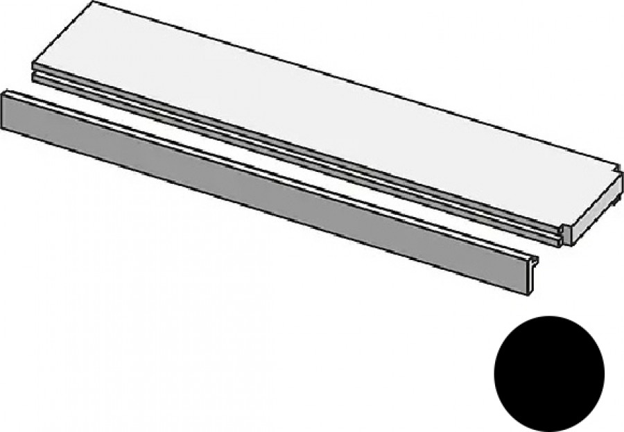 Горизонтальный профиль 300x16 Profilo In Terminale Black Mistral матовая серый Mutina Горизонтальный профиль 300x16 Profilo In Terminale Black Mistral матовая серый Mutina