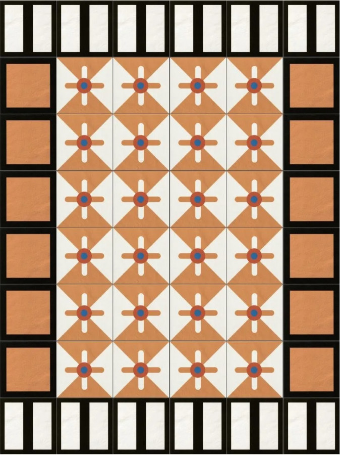 Керамогранит 21x21 Matone Margherita матовая белый пэчворк Mutina Керамогранит 21x21 Matone Margherita матовая белый пэчворк Mutina