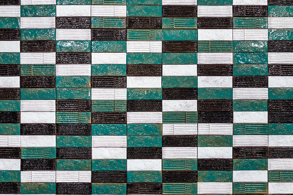 Плитка 23x8 Quadra Nera Chamotte глянцевая, рельефная черный камень Mutina Плитка 23x8 Quadra Nera Chamotte глянцевая, рельефная черный камень Mutina