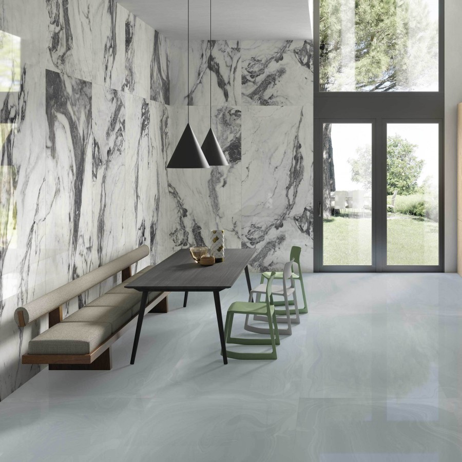 Керамогранит 120x60 Bianco Siena Lappato Marble лаппатированная белый мрамор 9.5мм Provenza Керамогранит 120x60 Bianco Siena Lappato Marble лаппатированная белый мрамор 9.5мм Provenza