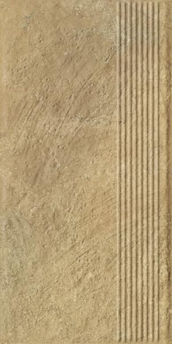 Плитка ступень 60x30 Эримайт песочная структурная B1a матовая Ceramika Paradyz Плитка ступень 60x30 Эримайт песочная структурная B1a матовая Ceramika Paradyz