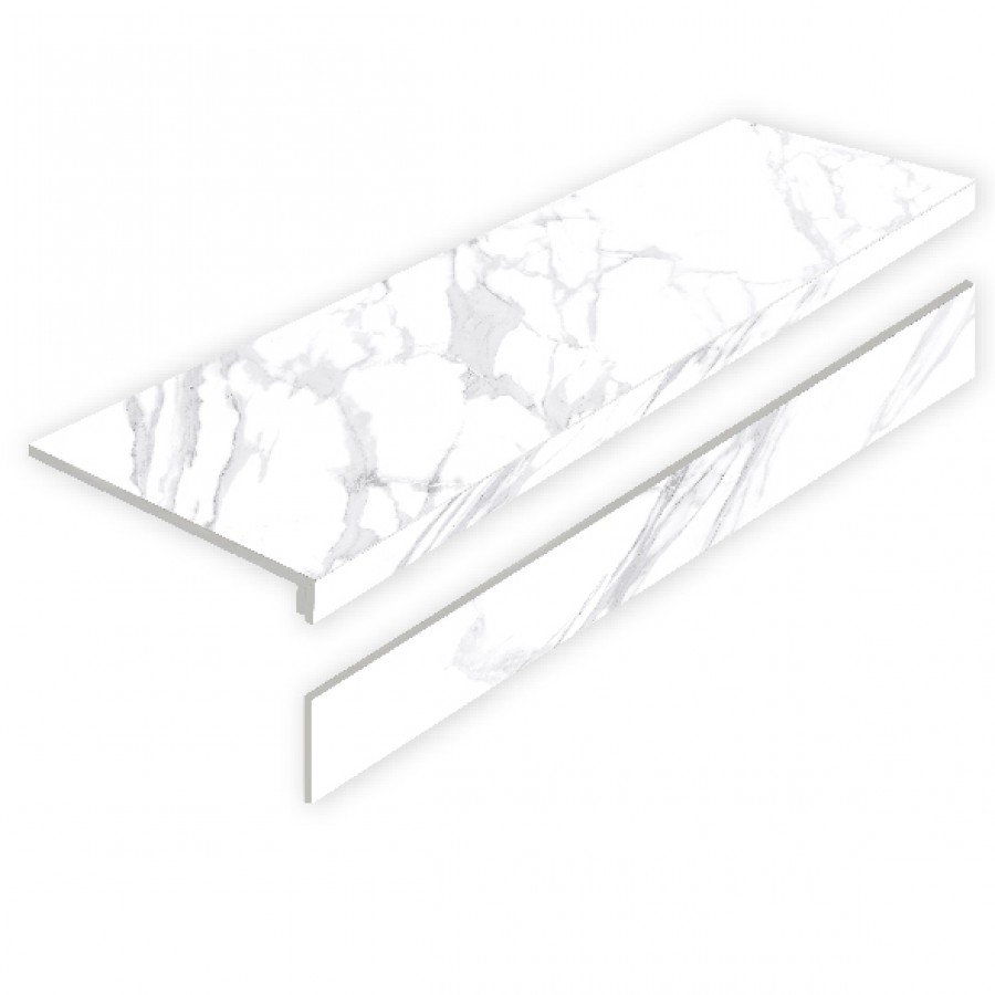 Ступень керамогранит L Ступени Statuario Calipso Matt С Подступенником матовая 120x32 8мм Staro Ступень керамогранит L Ступени Statuario Calipso Matt С Подступенником матовая 120x32 8мм Staro